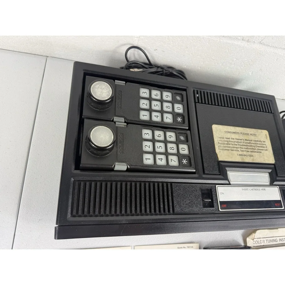 Vintage Lot Coleco Vision Console, Controllers, Games Tested And Works